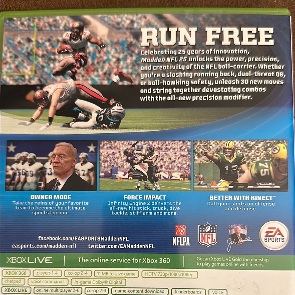 3/$15 Xbox 360 Madden NFL 25 ANNIVERSARY Edition Game - Picture 4 of 6